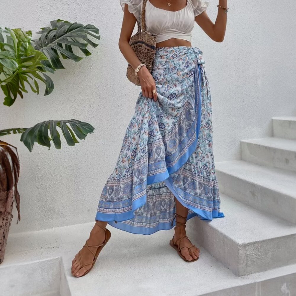 Summer Maxi Wrap Skirt